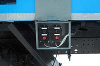 Пульт управления насосами в нише мастерской Камаз 5350