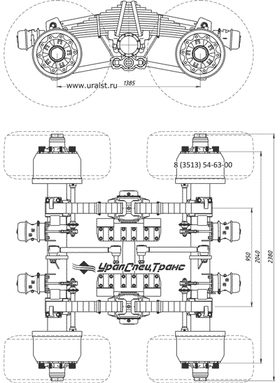 Подвеска рессорно-балансирная