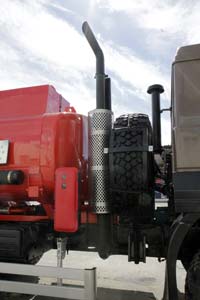 Система выпуска отработанных газов за кабину