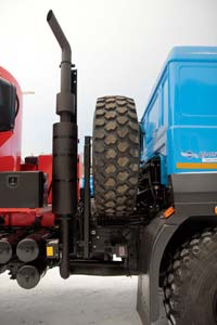 Система выпуска отработанных газов за кабину