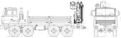 Бортовой автомобиль Урал (8x8) с КМУ