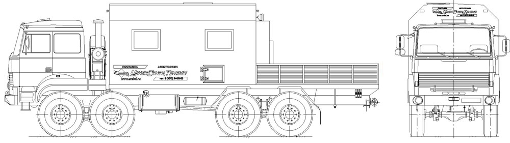 Мастерская передвижная Урал 8х8