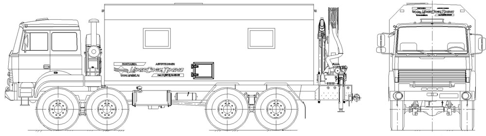 Мастерская передвижная Урал 8х8