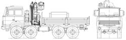 Бортовой автомобиль Урал (8x8) с КМУ