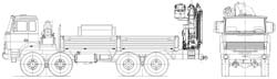 Бортовой автомобиль Урал (8x8) с КМУ