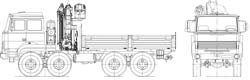 Бортовой автомобиль Урал (8x8) с КМУ