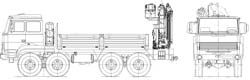 Бортовой автомобиль Урал (8x8) с КМУ