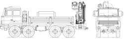 Бортовой автомобиль Урал (8x8) с КМУ