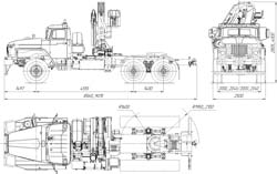 Тягач Урал с КМУ