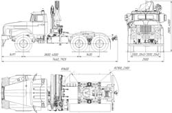 Тягач Урал с КМУ