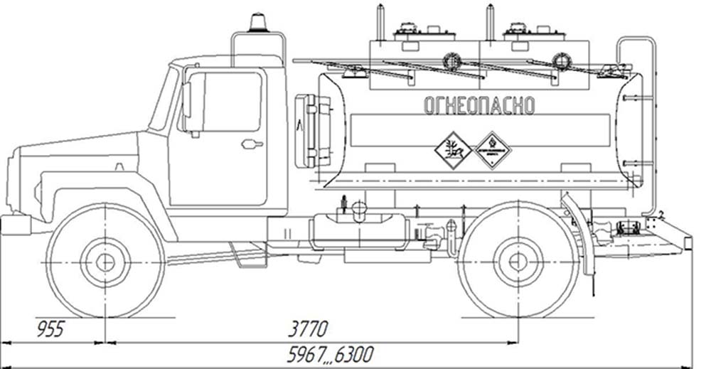 Газ 3307 чертеж