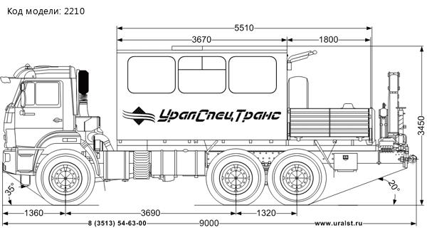 ГПА УСТ 54535 (12+2) ИМ 55 КАМАЗ 43118-3027-50