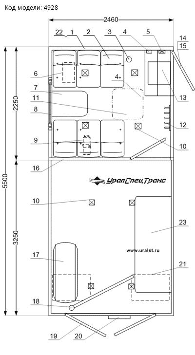 Планировка ГПА Камаз 43502-45