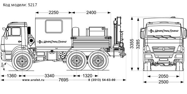 Камаз ГПА 5350-42 с КМУ Palfinger PK-8500A