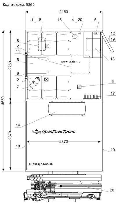 Планировка ГПА Камаз 43118-46 с КМУ