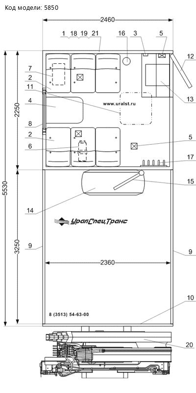 Планировка ГПА Камаз 43118-46 с КМУ