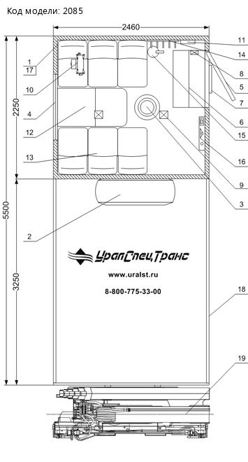 ПЛАНИРОВКА ГПА Урал 4320-60Е5 С КМУ ИМ-150N