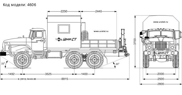 Урал ГПА 4320 с КМУ ИМ-25