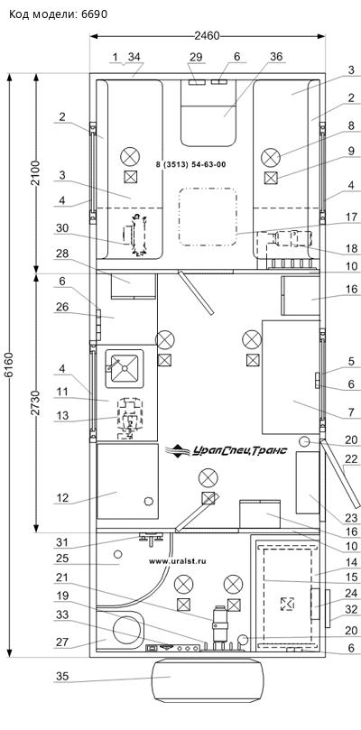 Планировка АРОК Камаз 43118RF с КМУ