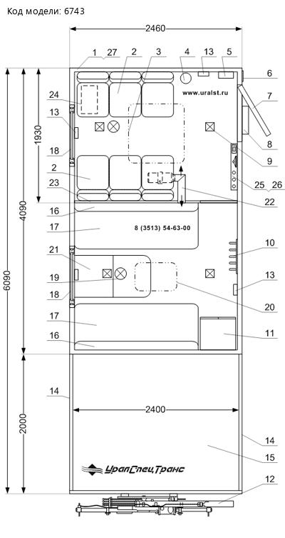 Планировка ТБМ Камаз 43118-46 с КМУ