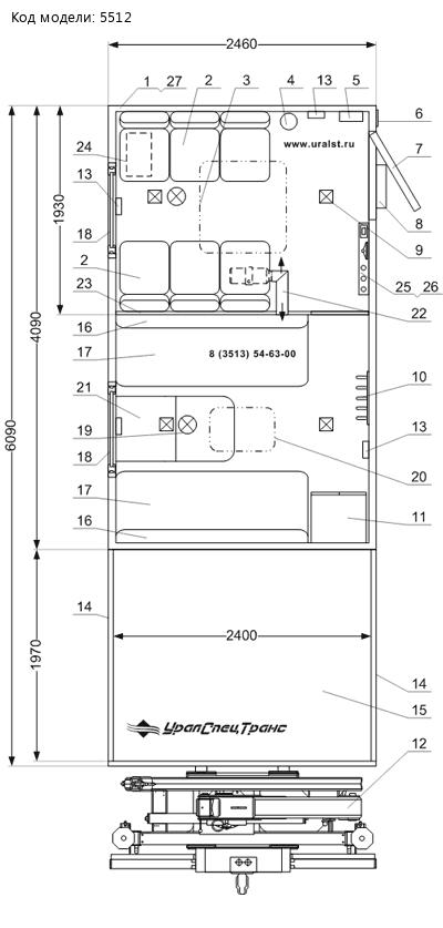 Планировка ТБМ Камаз 43118-46 с КМУ