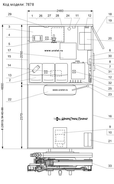 Планировка МРМ Урал 43206 с КМУ