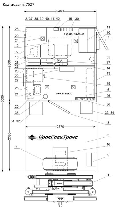 Планировка МРМ Камаз 43118-46 с КМУ