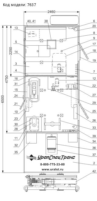 Планировка УСТ-54535В с КМУ ИМ-55