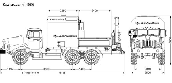 Автомастерская Урал с КМУ ИМ-55