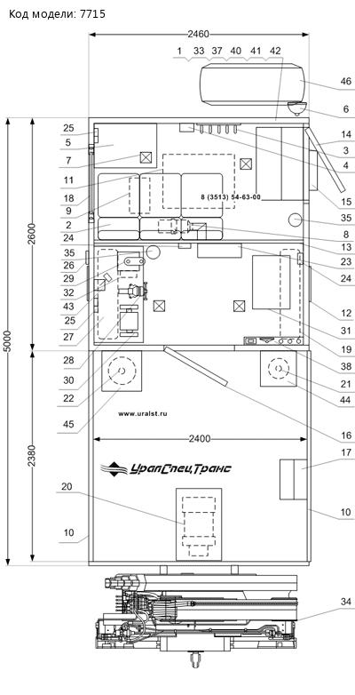 Планировка Камаз АНРВ 43118-RF с КМУ