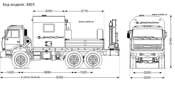 Автомастерская Камаз с КМУ Palfinger PK-10000A