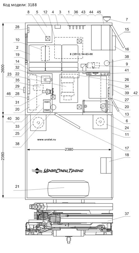 Планировка Урал АНРВ 4320 с КМУ