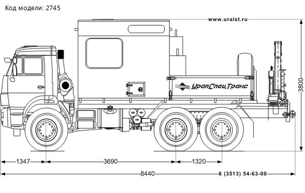 Камаз АРОК УСТ-5453 43118-46 с КМУ ИМ-150N