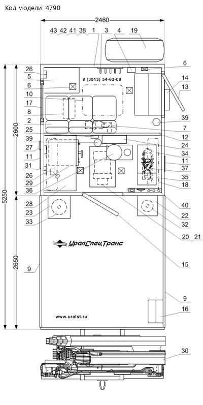 Планировка АРОК Камаз 43118-RF с КМУ