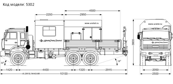 Фургон Камаз АРС с краном манипулятором ИМ-20