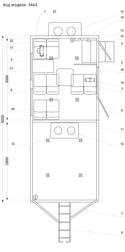 Планировка ГПА Урал-NEXT 4320-72Е5Г38