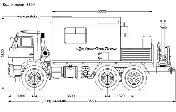 Камаз ПАРМ с КМУ ИМ-55