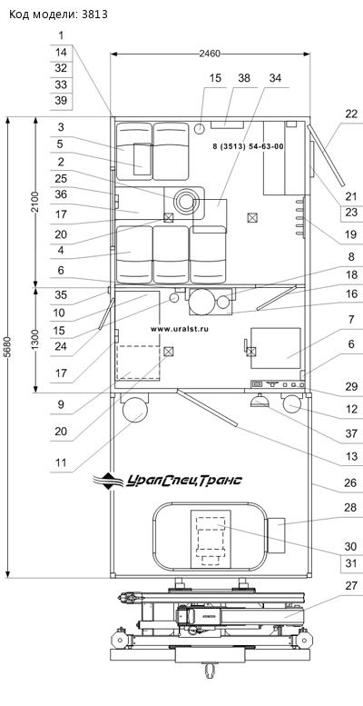 Планировка АРОК Камаз 43118RF с КМУ