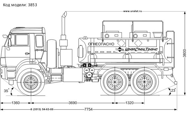 АТЗ-8-2Б УСТ 5453 Камаз 43118 сп.м. 