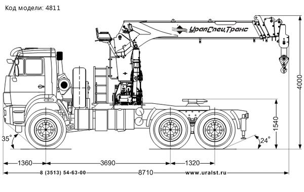 Седельный тягач Камаз 43118-50 с КМУ ИТ-200 