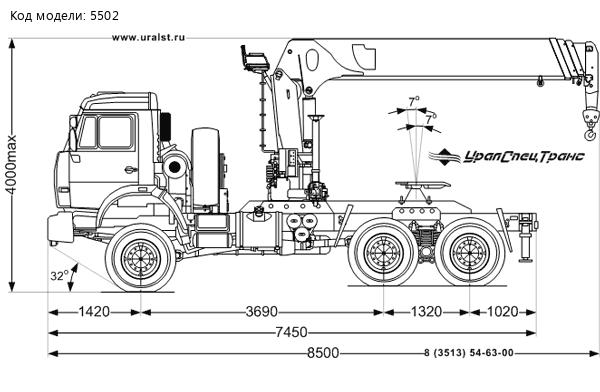 Тягач Камаз 65111 с КМУ ИТ-180