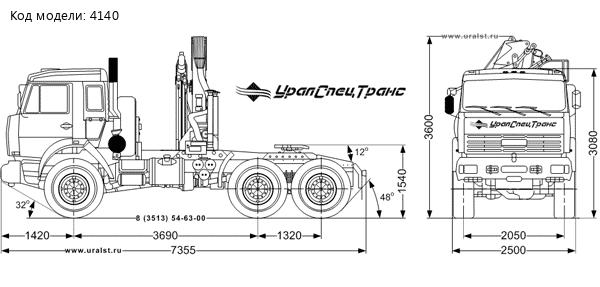 Седельный тягач Камаз 44108 с КМУ Palfinger РK-15500