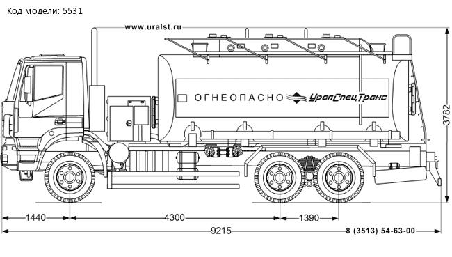 Автотопливозаправщик АТЗ-20 УСТ-5453