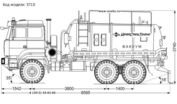 Автоцистерна АКН-10 КО Урал 5557-80Е5