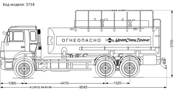 АТЗ-17-2Б УСТ-5453 на шасси Камаз 65115