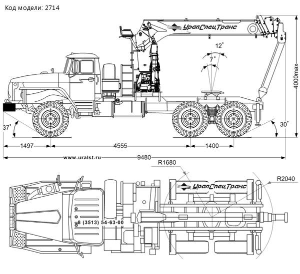 Седельный тягач Урал-4320 с КМУ ИТ-200