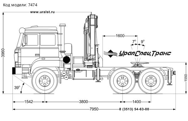 Седельный тягач Урал с КМУ ИМ-240