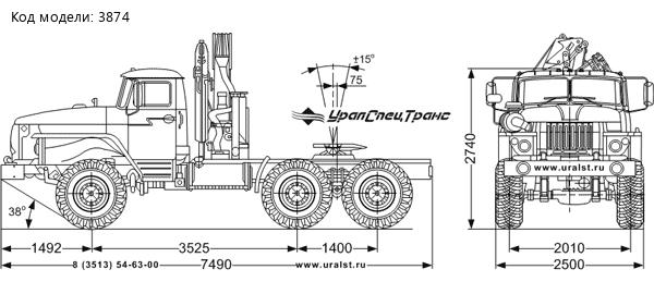 Седельный тягач Урал с КМУ Palfinger РK-15500