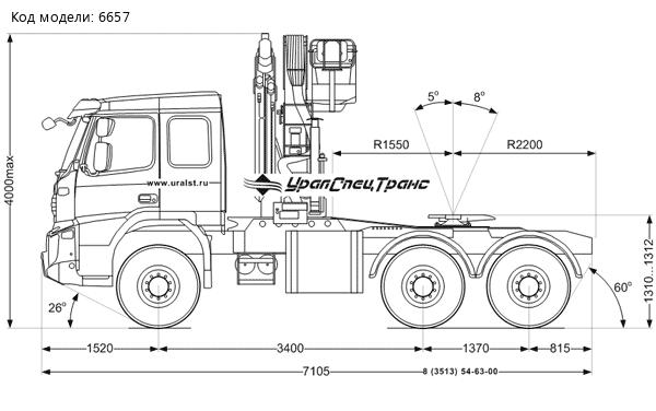 Седельный тягач Volvo FM-Truck с КМУ ИМ-180-05