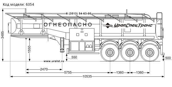 Полуприцеп-цистерна для ГСМ ППЦ 26-31-2